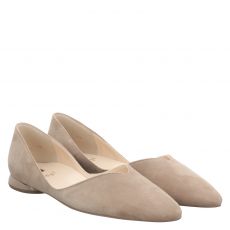  Högl Veloursleder-Ballerina in beige für Damen