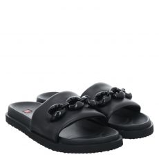  Högl Glattleder-Pantolette in schwarz für Damen