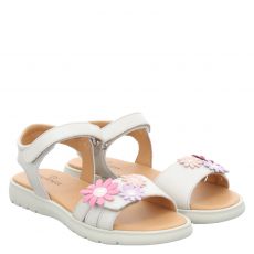  Schuhengel Glattleder-Sandale in weiß für Kinder