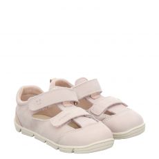  Primigi, Decon Barfußschuh, Veloursleder-Lauflernsandale in rosé für Kinder