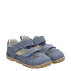  Primigi, Decon Barfußschuh, Veloursleder-Lauflernsandale in blau für Kinder