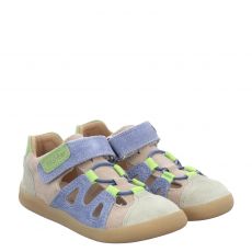  Richter, Beige, Veloursleder-Lauflernsandale in mehrfarbig für Kinder