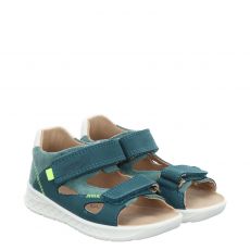  Superfit, Lagoon, Veloursleder-Lauflernsandale in grün für Kinder