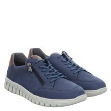  Waldläufer, H-baldo, Veloursleder-Sneaker in blau für Herren