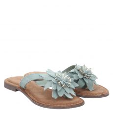  Schuhengel Veloursleder-Slides & Zehentrenner in grün für Damen