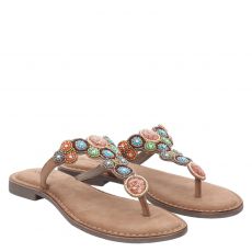  Schuhengel Veloursleder-Slides & Zehentrenner in braun für Damen