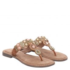  Schuhengel Veloursleder-Slides & Zehentrenner in braun für Damen