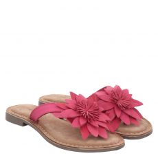  Schuhengel, Rot, Glattleder-Slides & Zehentrenner in pink für Damen