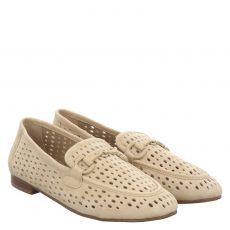  Luca Benini Veloursleder-Mokassin in beige für Damen