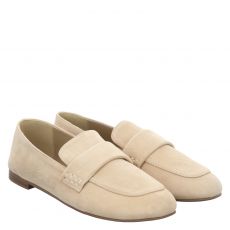  Luca Benini Veloursleder-Mokassin in beige für Damen