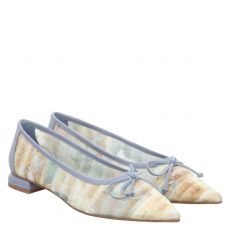  Luca Benini Textil-Ballerina in blau für Damen