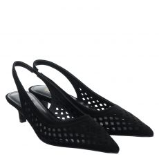  Luca Benini Veloursleder-Pumps in schwarz für Damen