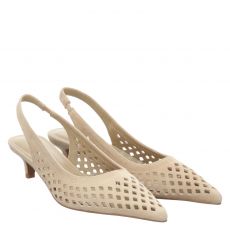  Luca Benini Veloursleder-Pumps in beige für Damen