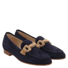  Luca Grossi, Sital, klassischer Veloursleder-Slipper in blau für Damen