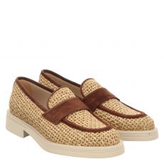  Luca Grossi, Undtal, klassischer Textil-Slipper in braun für Damen