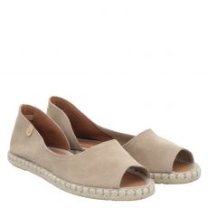  Verbenas, Cruz, Veloursleder-Ballerina in beige für Damen