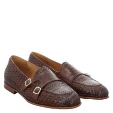  Camerlengo Glattleder-Slipper in braun für Herren