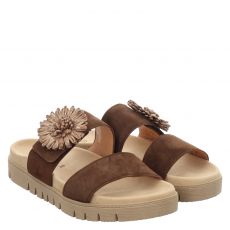  Gabor Veloursleder-Pantolette in braun für Damen