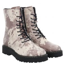  Schuhengel Veloursleder-Schnürstiefel in beige für Damen