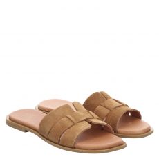  Schuhengel Veloursleder-Pantolette in braun für Damen