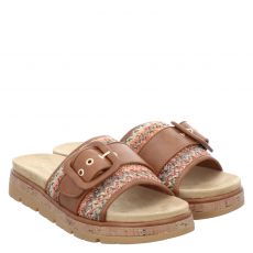  Marco Tozzi, Da.-pantolette, Textil-Pantolette in braun für Damen