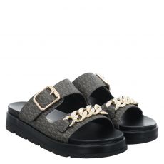 Marco Tozzi, Da.-pantolette, Synthetik-Pantolette in schwarz für Damen