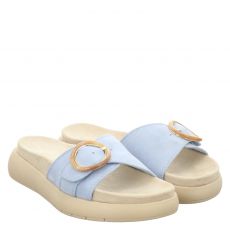  Marco Tozzi, Da.-pantolette, Textil-Pantolette in blau für Damen