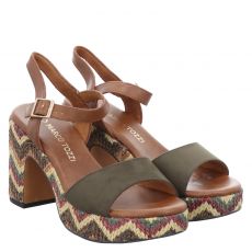  Marco Tozzi, Da.-sandalette, Kunstleder-Sandalette in grün für Damen
