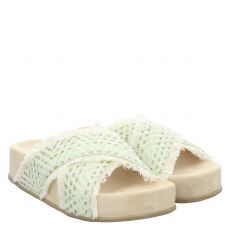  Marco Tozzi, Da.-pantolette, Textil-Pantolette in beige für Damen