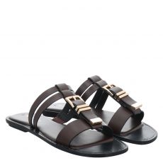  Tamaris, Da.-pantolette, Kunstleder-Pantolette in braun für Damen