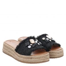  Tamaris, Da.-pantolette, Textil-Pantolette in schwarz für Damen