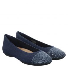  Fitflop, Delicato Ballet Flats, Textil-Ballerina in blau für Damen