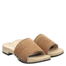  Softclox, Bea, Veloursleder-Pantolette in braun für Damen