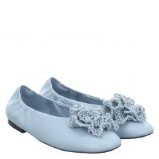  Palomitas, Agnes, Glattleder-Ballerina in blau für Damen