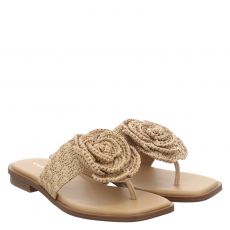  Noa Harmon Textil-Slides & Zehentrenner in beige für Damen