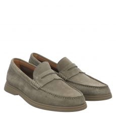  Boss, Sienne_loaf_sdpe, Veloursleder-Slipper in grün für Herren