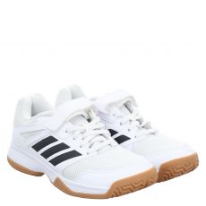  Adidas, Speedcourt K Velcro, Synthetik-Sportschuh in weiß für Kinder