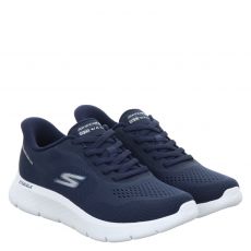  Skechers, Go Walk Flex - Master, Textil-Slipper in blau für Herren