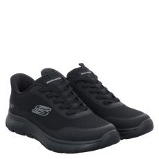  Skechers, Slip-in Summits Leyter, Textil-Slipper in schwarz für Herren