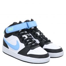  Nike, Court Borough Mid 2 (gs), Synthetik-Halbschuh in schwarz für Kinder