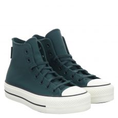  Converse Allstar, Ctas Lift Hi Steely Pine/egret, Glattleder-Halbschuh in grün für Damen