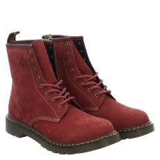  Dr.Martens, 1460, Veloursleder-Winterstiefel in rot für Kinder