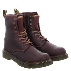  Dr.Martens, 1460 Serena, Glattleder-Winterstiefel in bordeaux für Kinder