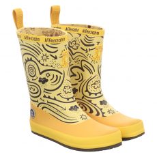  Affenzahn, Vegan Plashy Tiger, Gummi (synth.)-Regenstiefel in gelb für Kinder