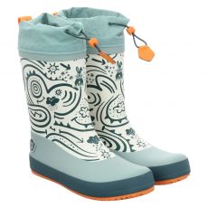  Affenzahn, Vegan Puddly Hase, Gummi (synth.)-Regenstiefel in grün für Kinder