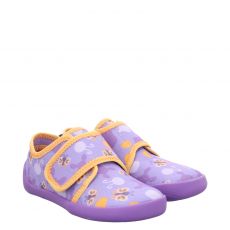 Affenzahn, Hausschuh Movy Schmetterling, Textil-Hausschuh in lila für Kinder