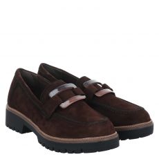  Tamaris, Da.-slipper, Veloursleder-Mokassin in braun für Damen