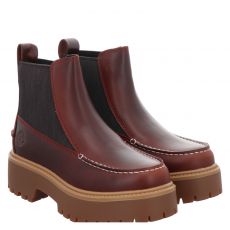  Timberland, Stone Street Mid Chelsea Boot, Glattleder-Chelsea in cognac für Damen