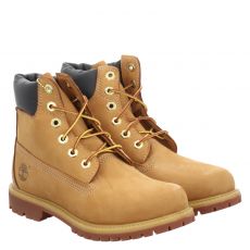  Timberland, 6 Inch Lace Up, Veloursleder-Schnürstiefel in beige für Damen