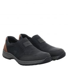  Rieker Synthetik-Slipper in schwarz für Herren